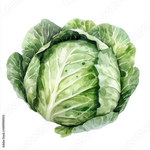 fresh organic cabbage in Spring