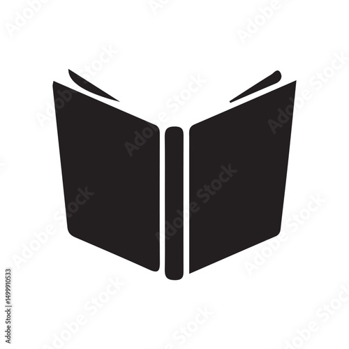Open book icon.  Simple book symbol. vector illustration eps 10