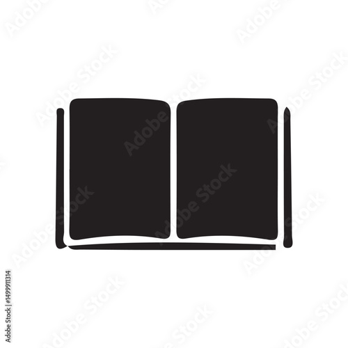 books icon vector.  black book opened at center vector icon. eps 10