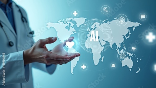 Global healthcare advancements using artificial intelligence.