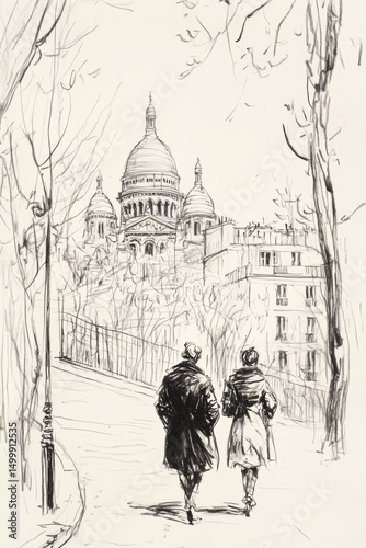 paris cityscape background lines texture prominent