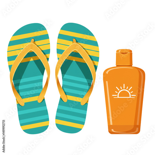 Tropical Vibes: Stylish Flip-Flops and Sunscreen for Your Summer Getaway