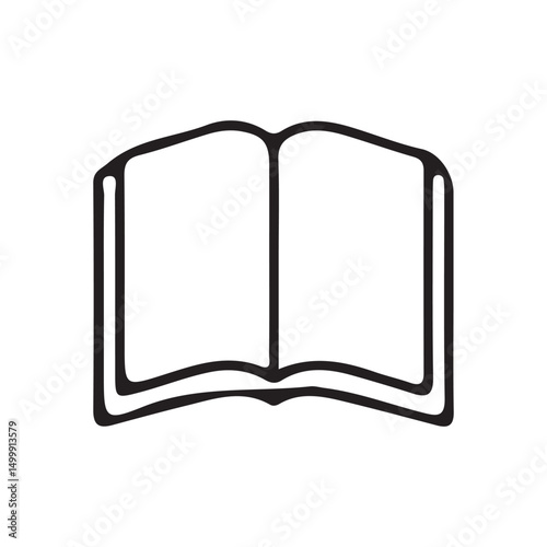 Single Books Icon - Vector Line. Editable Stroke. vector illustration eps 10