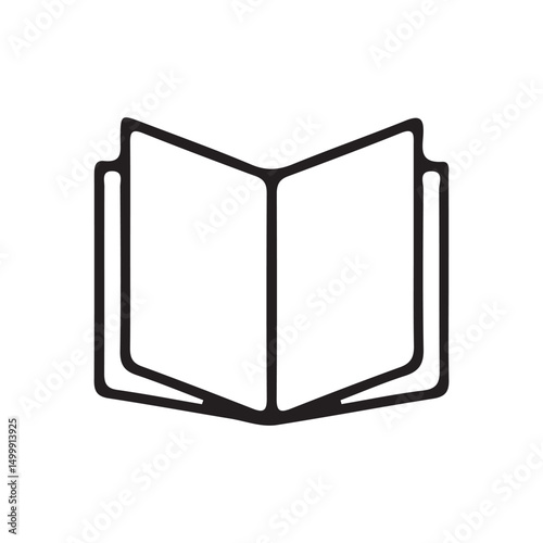 Single Books Icon - Vector Line. Editable Stroke. vector illustration eps 10