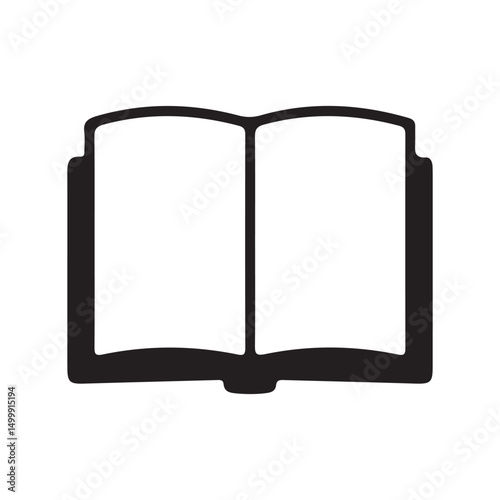 black book opened at center vector icons designed in filled, outline, Book icon flat line symbol. Vector illustration