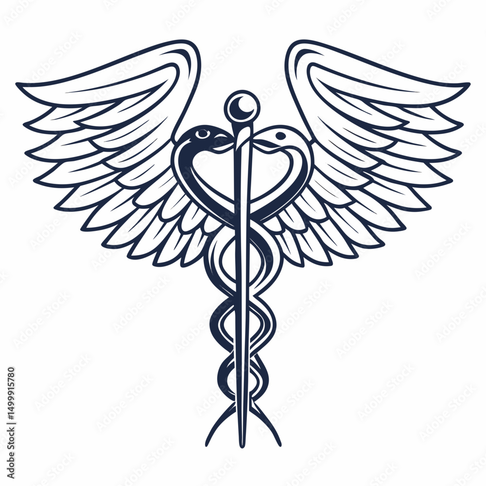 Fototapeta premium caduceus medical symbol