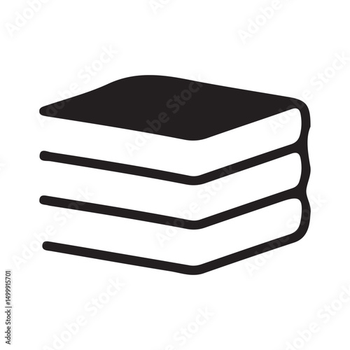 black book opened at center vector icons designed in filled, outline, Book icon flat line symbol. Vector illustration