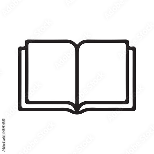 Single Books Icon - Vector Line. Editable Stroke. vector illustration eps 10