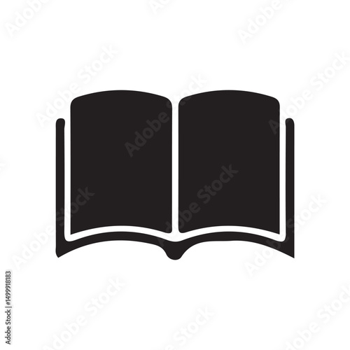 books icon vector.  black book opened at center vector icon. eps 10