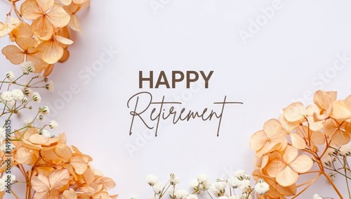 Happy retirement text.