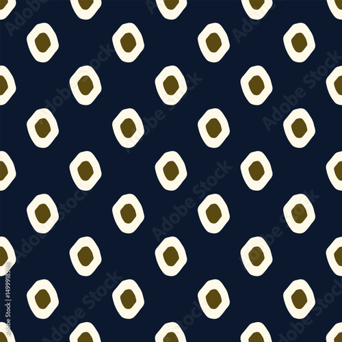 Abstract shapes geometric motif elegant pattern seamless ornate background. Oval tiles ornament vintage concept art. Modern fabric design textile swatch ladies dress, man shirt all over print block.