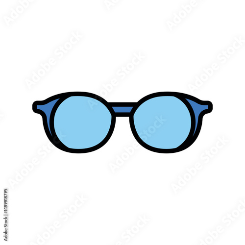 reading glasses color flat icon for digital and print projects.