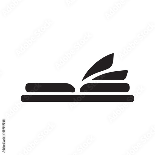 black book opened at center vector icons designed in filled, outline, Book icon flat line symbol. Vector illustration