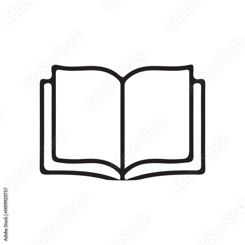 Single Books Icon - Vector Line. Editable Stroke. vector illustration eps 10