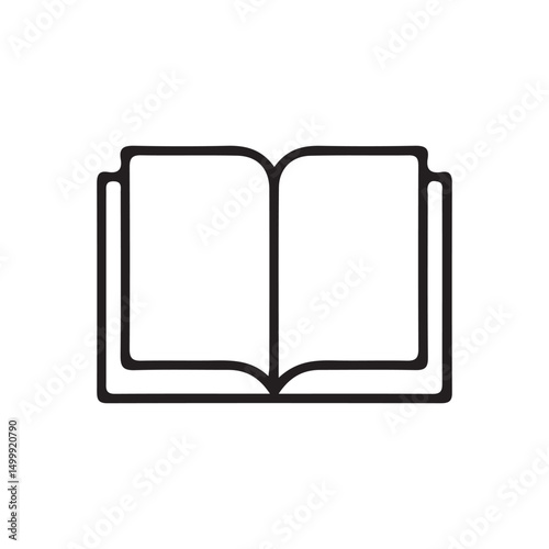 Single Books Icon - Vector Line. Editable Stroke. vector illustration eps 10