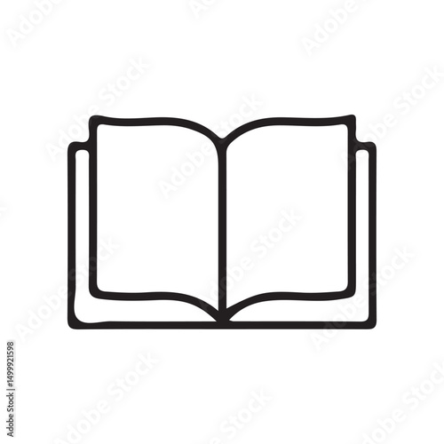 Single Books Icon - Vector Line. Editable Stroke. vector illustration eps 10