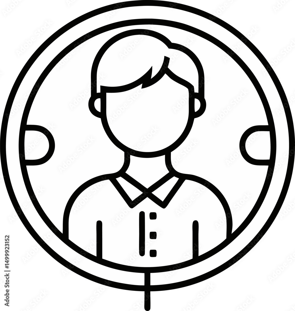 Fototapeta premium gender identity vector outline icon on white or transparent background