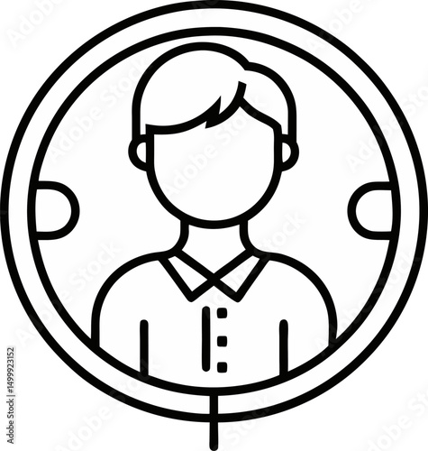 gender identity vector outline icon on white or transparent background
