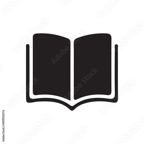 Black Book icon. open book sign and symbol. ebook icon. vector illustration eps 10