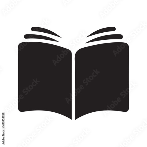 Black Book icon. open book sign and symbol. ebook icon. vector illustration eps 10