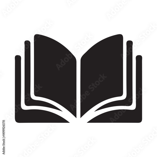 Black Book icon. open book sign and symbol. ebook icon. vector illustration eps 10