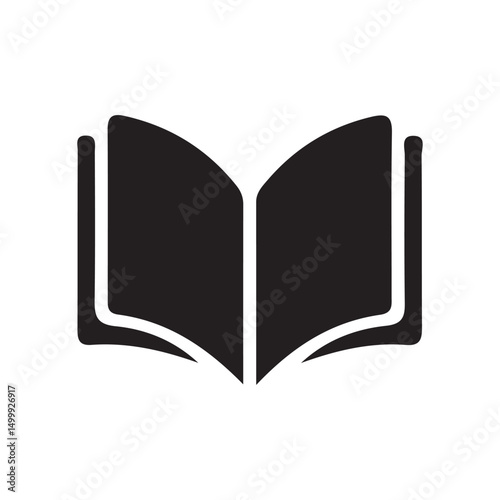 Black Book icon. open book sign and symbol. ebook icon. vector illustration eps 10