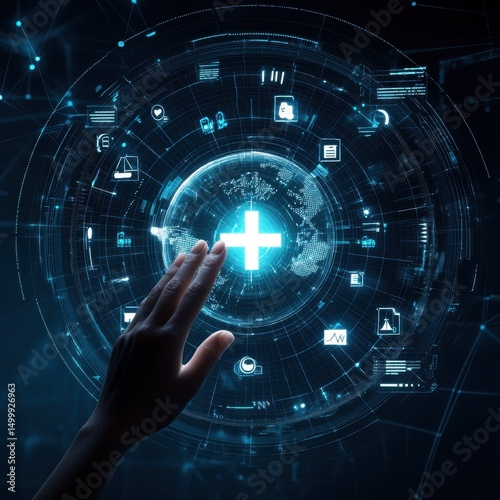 Global healthcare network interface visualization