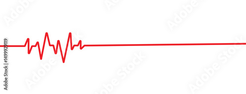 heart beat graph. heartbeat line icon. red heartbeat symbol png and vector illustration on transparent background