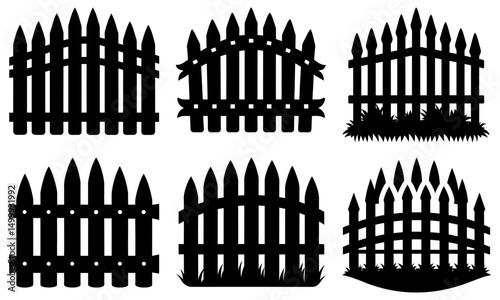 Picket Fence Silhouette vector