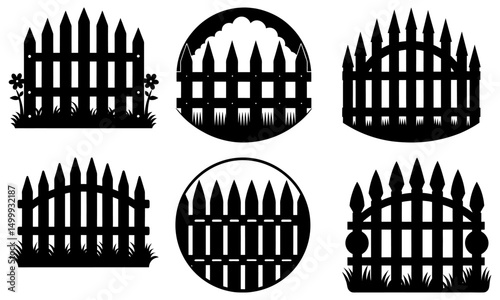 Picket Fence Silhouette vector