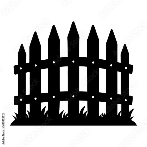 Picket Fence Silhouette vector