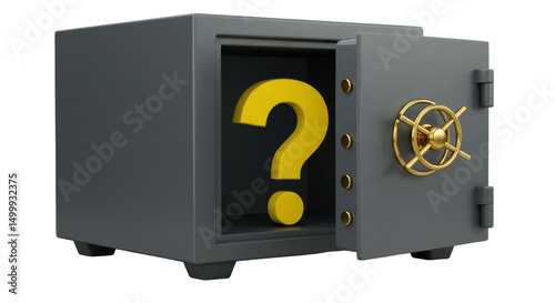 Isolated Safe with Question Mark