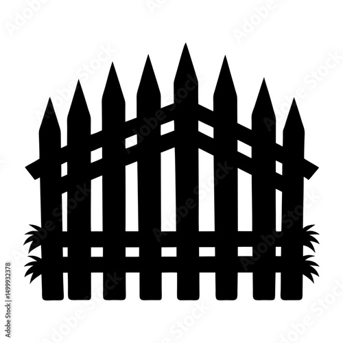 Picket Fence Silhouette vector
