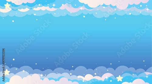 Colorful sky, dream illustration, rainbow fantasy background