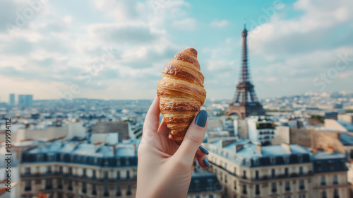 paris hand eiffel tower france holds