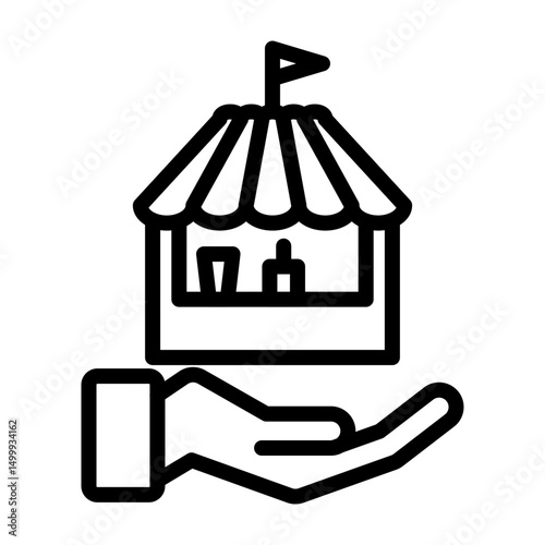 Event Insurance Vector Line Icon Design