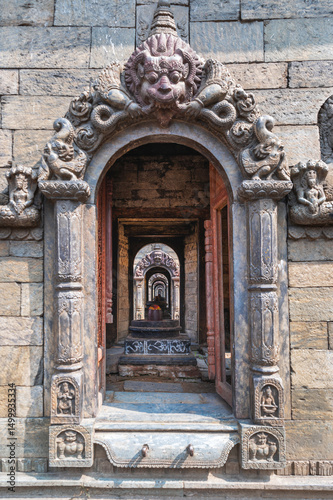 Lord Shiva linga or lingam in Shiva Temple, Pashupatinath, Kathmandu, Nepal. Religion Hinduism concept. 