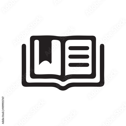 Black Book icon, logo isolated on white background. vector eps 10
