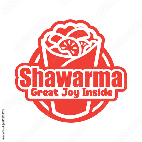 Simple Shawarma Logo Design with Bold Outline.eps