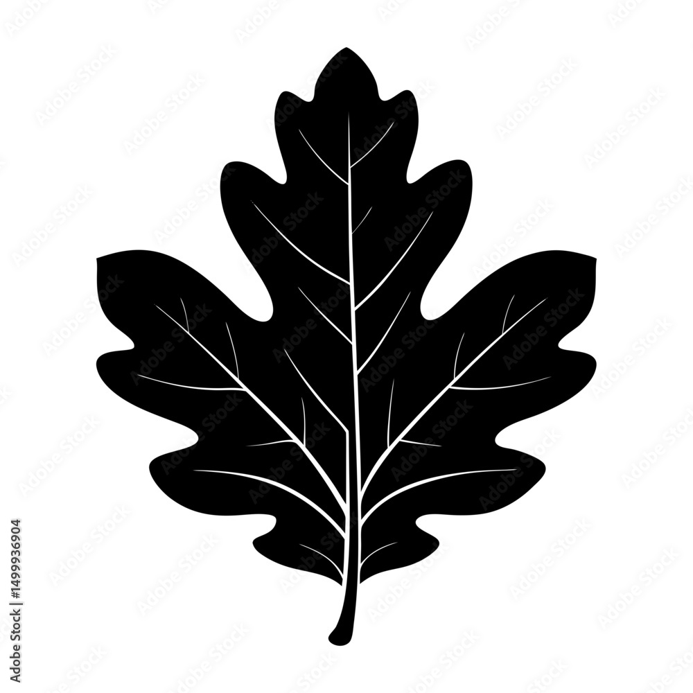 Fototapeta premium Oak Leaf Silhouette vector