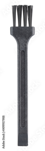 Brush. Black shaver cleaning brush. Nylon cleaning brushes for razor electric clipper shaver. Men's electric shaver cleaners. Isolated background