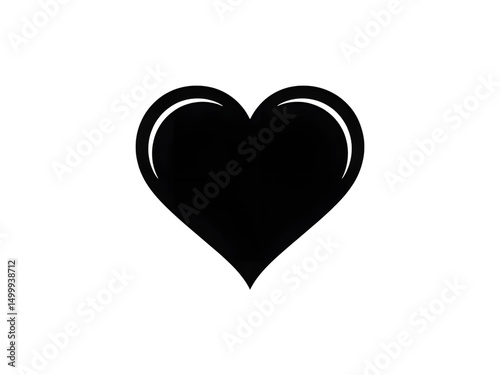 Simple, elegant heart shape graphic design.