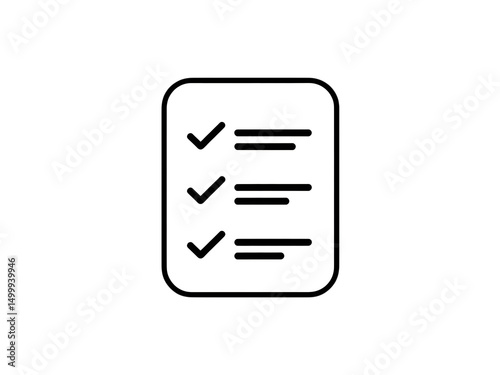 Clean checklist icon, perfect for app design.