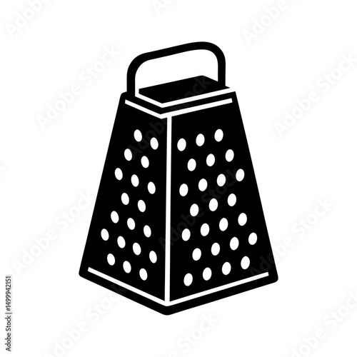 Vector illustration of Cheese grater silhouette.
