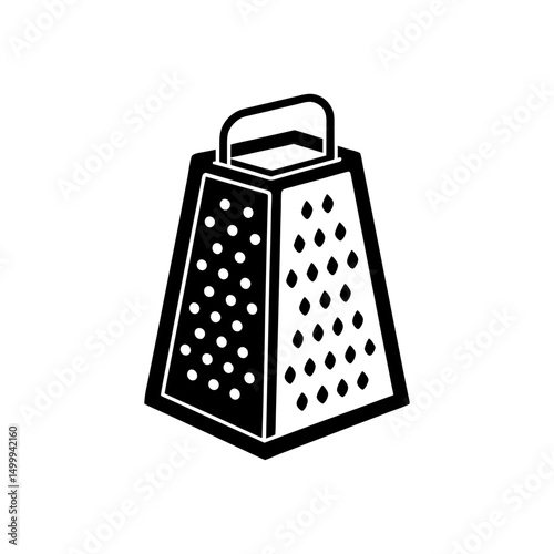 Vector illustration of Cheese grater silhouette.