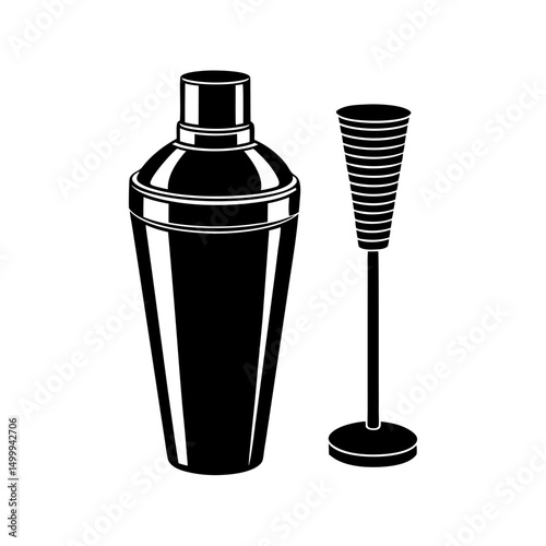 Vector illustration of cocktail shaker illustration