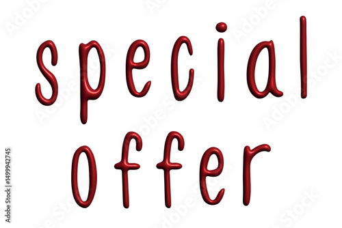 Special offer lettering 3d word Template for marketing ad, print, web, banner, poster, flyer