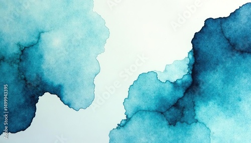 Subtle navy and teal watercolor blend, asymmetric, flowing abstract forms , space, watercolor, subtle