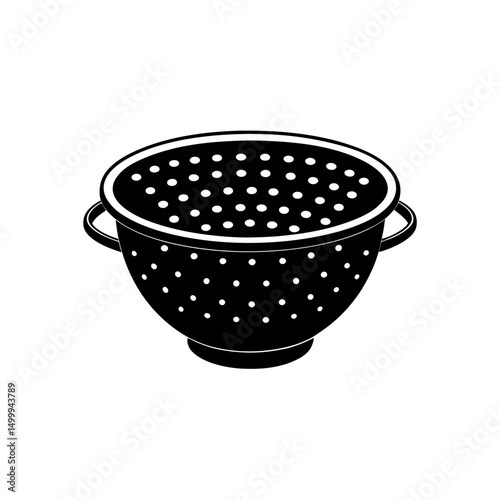 Vector illustration of Colander silhouette.