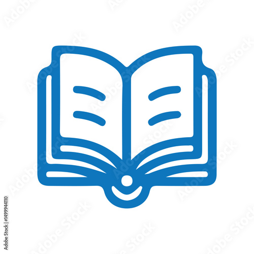 Black book icon. education study reading learning language skill sign symbol line book, vector illustration eps 10